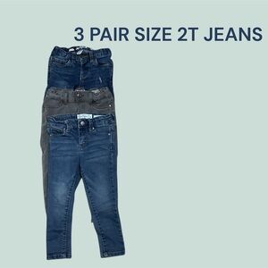 3 PAIR SIZE 2T GIRLS JEANS GENTLY WORN